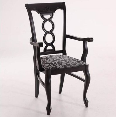 ➤Ціна 7 170 грн UAH Купити Кухонний стілець з масиву дерева з підлокітниками 47x43x99 м'яке сидіння лак венге➤Венге ➤Стілець із підлокітниками➤Nalp➤712PLN фото