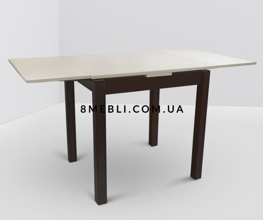 ➤Ціна 6 350 грн UAH Купити Стіл кухонний Онірам-Нас 78х70(+70) зі склом горіх с білим➤Горіх ➤Стіл обідній➤Remrofib➤0114REM фото