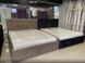 Двоспальне дерев'яне ліжко 160х200 у тканині колір коричневий 1405ST фото 3
