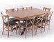 Комплект великий обідній стіл 180х100(+40х4) зі стільцями 8 шт горіх 183PLN фото 2