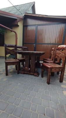 ➤Ціна 1 980 грн UAH Купити Дерев`яний стілець Намтег твердий під старовину 5➤Коричневый ➤Стільці під старовину➤МЕКО➤0056МЕКО1 фото