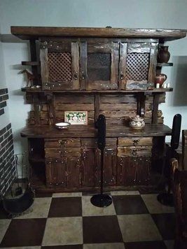 ➤Ціна 38 850 грн UAH Купити Буфет під старовину 150х50хh200 Лкарег дерев'яний 4➤Коричневий ➤Буфет під старину➤МЕКО➤0179МЕКО фото