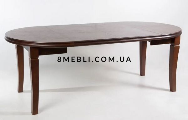 ➤Цена 29 200 грн UAH Купить Стол обеденный Сагев-Сал D110(+50x2) деревянный лак орех темный ➤Коричневый ➤Стол обеденный ➤Remrofib➤0054REM фото