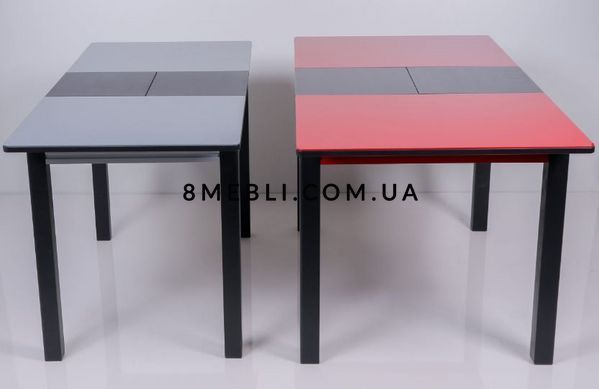 ➤Ціна 11 000 грн UAH Купити Стіл кухонний Омер-Нас mini 110х65(+35) стільниця лакобель сірий з чорним➤сірий + чорний ➤Стіл обідній➤Remrofib➤0164REM фото