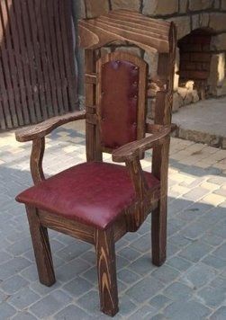 ➤Ціна 3 300 грн UAH Купити Стілець під старовину Іксвелорок із масиву дерева м'який➤Горіх світлий ➤Стільці під старовину➤МЕКО➤0062МЕКО1 фото