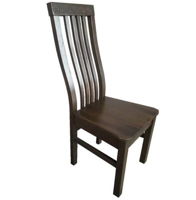 ➤Ціна 2 925 грн UAH Купити Дерев'яний стілець з високою твердою спинкою 40x41x100 лак темний горіх➤Темний горіх ➤Тверді➤Nalp➤891PLN фото