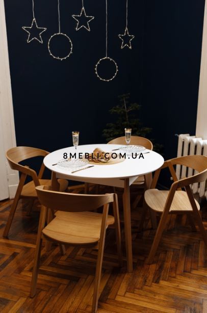 ➤Цена 30 978 грн UAH Купить Комплект стол круглый Рам D100 + стулья Urug 4 цвет natural-white ➤white-natural ➤Комплект стол и стулья➤Kulvpa➤1266PAV фото