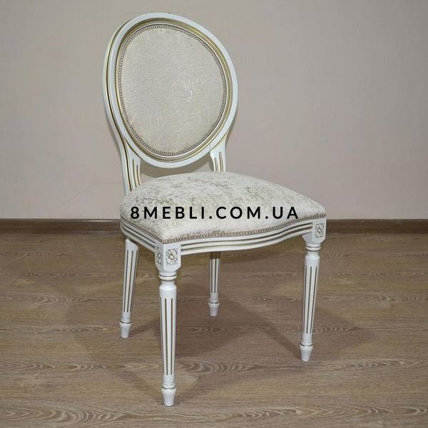 ➤Цена 10 800 грн UAH Купить Стул мягкий из корпус массив дерева 51x48x100 спинка круглая лак слоновая кость ➤Слонова кістка ➤Стулья деревянные➤Nalp➤552PLN фото