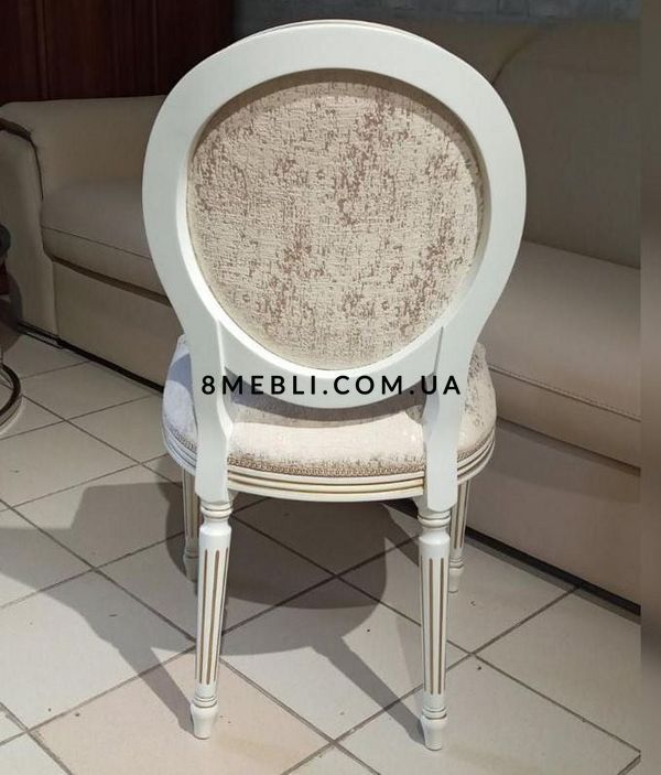 ➤Цена 10 800 грн UAH Купить Стул мягкий из корпус массив дерева 51x48x100 спинка круглая лак слоновая кость ➤Слонова кістка ➤Стулья деревянные➤Nalp➤552PLN фото