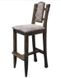 Високий стілець дерев'яний з підніжкою сидіння спинка шкірозамінник барний Махмуд 001БР фото 3
