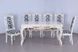 Комплект у вітальню з різьбленням Джорі стіл 160х95+40 + Стільці 6 шт білий патина золото 000063КОМ фото 2