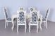 Комплект у вітальню з різьбленням Джорі стіл 160х95+40 + Стільці 6 шт білий патина золото 000063КОМ фото 3