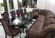 Обідній гарнітур стіл дерев'яний різьблений Бахтіяр зі стільцями 6 шт темний горіх 000013КОМ фото 1