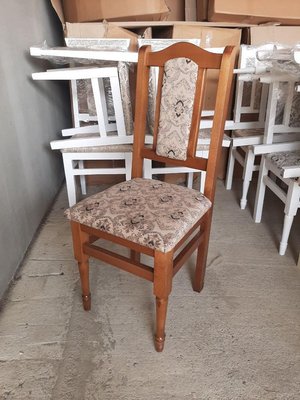 ➤Ціна 1 170 грн UAH Купити М'який стілець Нерб дерев'яний лак вільха квіти оббивка➤Горіх світлий ➤Стільці кухонні➤Nerb➤509ST фото