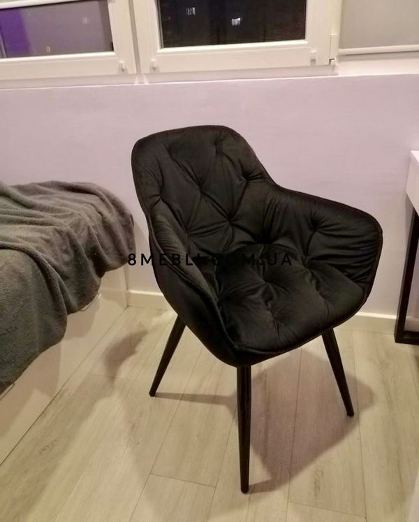 ➤Ціна 7 578 грн UAH Купити Стілець крісло з підлокітниками 57x43x87 колір чорний опори білі➤графіт + сірий ➤Стілець крісло м'яке➤Nalp➤1971PLN фото