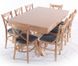 Комплект обідній дерев'яний стіл 180х100(+40х4) зі стільцями 8 шт горіх 185PLN фото 2