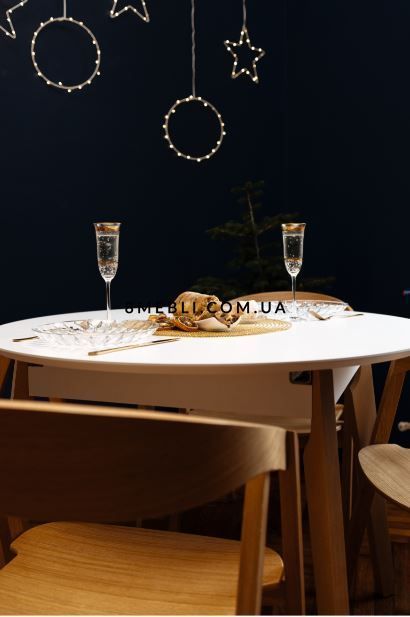 ➤Цена 30 978 грн UAH Купить Комплект стол круглый Рам D100(+40) + стулья Urug 4 лак natural-white ➤natural-white ➤Комплект стол и стулья➤Kulvpa➤1266PAV фото