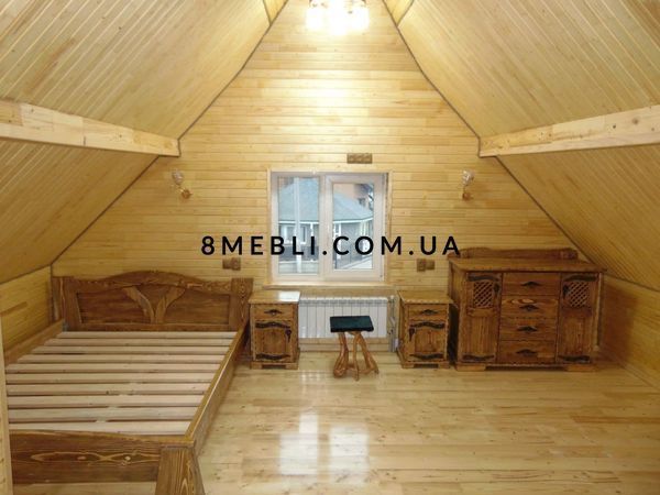 ➤Цена 11 850 грн UAH Купить Кровать деревянная полуторрная Адьлози 2 под старину ➤Орех ➤Кровать под старину➤МЕКО➤0133МЕКО фото