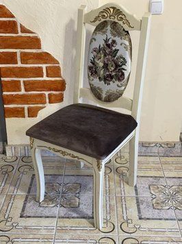 ➤Цена 2 850 грн UAH Купить Обеденный стул мягкий массив дерева Тутмос лак white ➤white-natural ➤Стулья деревянные➤Еко➤121ST фото