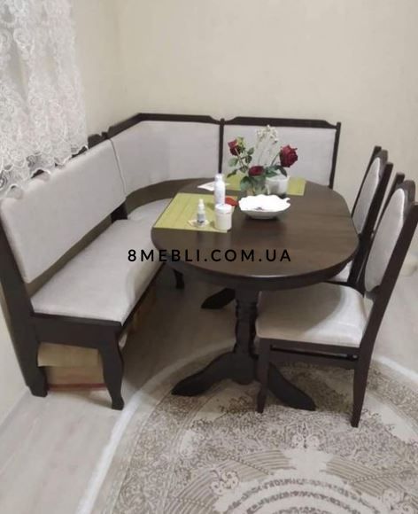 ➤Ціна 8 925 грн UAH Купити Кухонний стіл овальний 140х80+40 вставка Нерб темний горіх➤Темний горіх ➤Стіл➤Nerb➤10201 фото