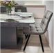 Комплект кухонный стол 70х110(+35) Бетон темный + мягкие стулья 4 шт графит на черных ножках 0561JAM фото 4