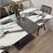 Комплект кухонний стіл 70х110(+35) Бетон темний + м'які стільці 4 шт графіт на чорних ніжках 0561JAM фото 7