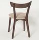 Класичний кухонний стілець 48x52x81 корпус натуральне дерево м'яке сидіння лак білий 895PLN фото 7