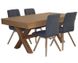 Сучасний стіл розкладний 180х100(+40х4) зі стільцями м'якими 4 шт горіх 188PLN фото 3