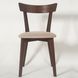 Класичний кухонний стілець 48x52x81 корпус натуральне дерево м'яке сидіння лак білий 895PLN фото 6