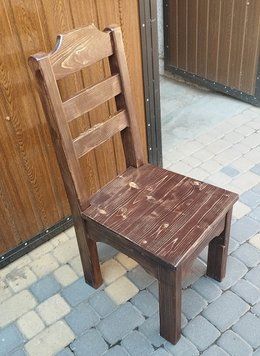 ➤Ціна 2 925 грн UAH Купити Стілець дерев'яний Фмуірт під старовину➤Горіх ➤Стільці під старовину➤МЕКО➤0064МЕКО1 фото