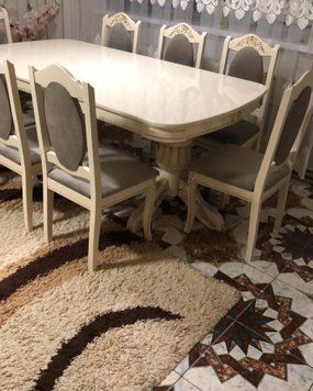 ➤Цена 2 874 грн UAH Купить Стул деревянный мягкий с резным рисунком лак ivory 4 ➤кремовый ➤Стулья деревянные➤Rotanes➤2292SEN фото