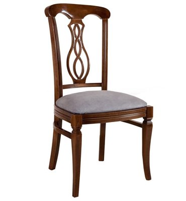 ➤Ціна 5 850 грн UAH Купити Дерев'яний стілець для кухні з твердою спинкою 49x42x99 м'яке сидіння лак темний горіх➤Темний горіх ➤Стільці з м'яким сидінням та твердою спинкою➤Nalp➤718PLN фото