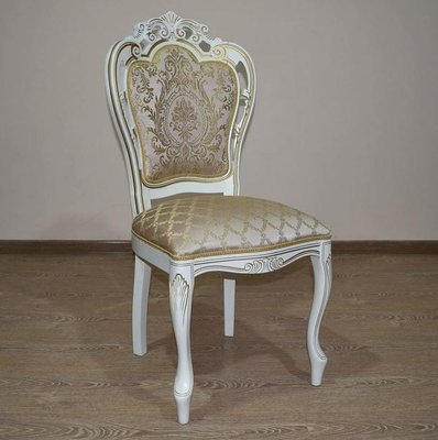➤Ціна 10 050 грн UAH Купити М'який стілець для вітальні 47x48x100 із натурального дерева лак білий з патиною➤Білий ➤Стільці дерев'яні ➤Nalp➤512PLN фото