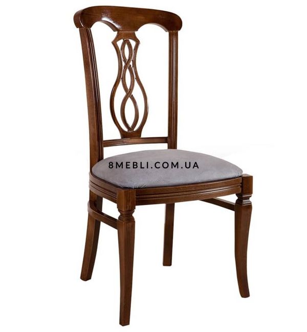 ➤Ціна 5 850 грн UAH Купити Дерев'яний стілець для кухні з твердою спинкою 49x42x99 м'яке сидіння лак темний горіх➤Темний горіх ➤Стільці з м'яким сидінням та твердою спинкою➤Nalp➤718PLN фото