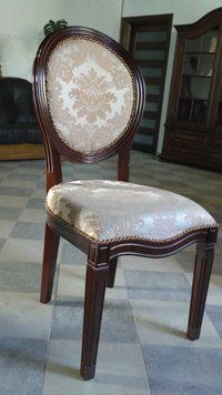 ➤Цена 9 067 грн UAH Купить Круглый стул мягкий деревянный лак орех темный Жоан ➤ ➤Стулья деревянные➤Еко➤90,2ST фото