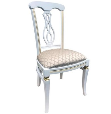 ➤Цена 6 150 грн UAH Купить Деревянный стул для кухни с твердой спинкой 49x42x99 сиденье мягкое лак белый ➤Белый ➤Стулья с мягким сиденьем и твердой спинкой➤Nalp➤718PLN фото