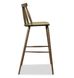 Стильний стілець високий для сучасної кухні 42x43x112 з твердим сидінням та спинкою лак горіх 984PLN фото 9
