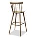 Стильний стілець високий для сучасної кухні 42x43x112 з твердим сидінням та спинкою лак горіх 984PLN фото 10