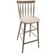 Стильний стілець високий для сучасної кухні 42x43x112 з твердим сидінням та спинкою лак горіх 984PLN фото 8