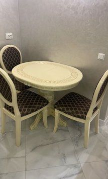 ➤Цена 6 635 грн UAH Купить Белый стул деревянный для обеденной зоны Зигмунд ткань темно-серая ромбик ➤Пудра ➤Стул➤Еко➤74ST фото