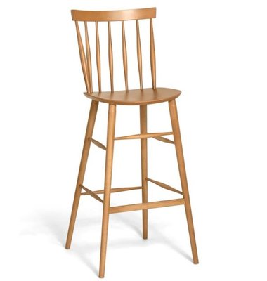 ➤Цена 5 471 грн UAH Купить Стильный стул высокий для современной кухни 42x43x112 с твердым сиденьем и спинкой лак орех ➤Орех ➤Стулья барные➤Nalp➤984PLN фото