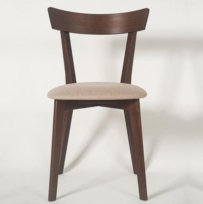 ➤Ціна 2 970 грн UAH Купити Обідній стілець класичний твердий 48x52x81 дерев'яне м'яке сидіння лак горіх білий➤Темний горіх ➤Стільці з м'яким сидінням та твердою спинкою➤Nalp➤897PLN фото