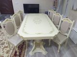 ➤Ціна 42 855 грн UAH Купити Комплект стіл Калин 200х100(+40х2) + стільці 6 шт слонова кістка➤Слонова кістка ➤Комплект стіл та стільці➤Еко➤3060СТ фото