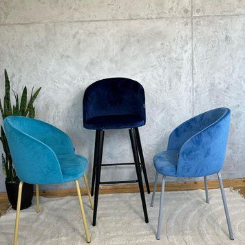 ➤Цена 6 030 грн UAH Купить Стул кресло 51x45x81 на металлических опорах синий ➤Blue ➤Стул кресло мягкое➤Nalp➤1991PLN фото