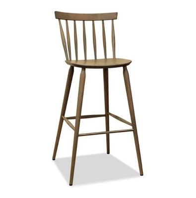 ➤Ціна 5 471 грн UAH Купити Стильний стілець високий для сучасної кухні 42x43x112 з твердим сидінням та спинкою лак горіх темний➤Темний горіх ➤Стільці барні➤Nalp➤984PLN фото