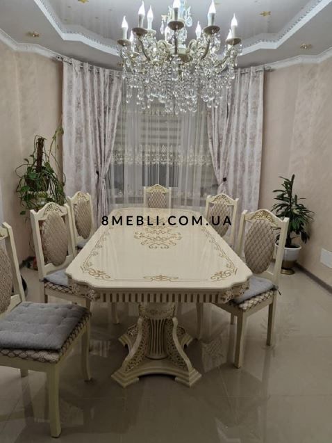 ➤Цена 42 855 грн UAH Купить Комплект стол Калин 200х100(+40х2) + стулья 6 шт белый ➤Белый ➤Комплект стол и стулья➤Еко➤3060СТ фото