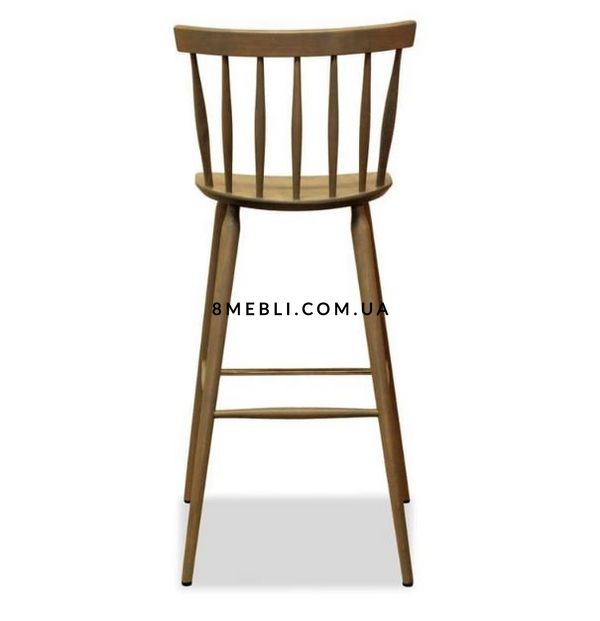 ➤Ціна 5 471 грн UAH Купити Стильний стілець високий для сучасної кухні 42x43x112 з твердим сидінням та спинкою лак горіх темний➤Темний горіх ➤Стільці барні➤Nalp➤984PLN фото