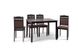 Комплект мебели для кухни стол 110х70 стулья 4 шт венге шоколад ткань капучино темный 040MAL фото 4