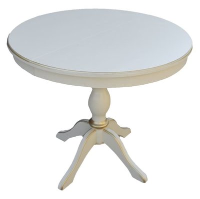 ➤Ціна 12 960 грн UAH Купити Білий столик для вітальні D90(+30) круглий із натурального дерева➤Білий ➤Столи круглі➤Nalp➤471PLN фото