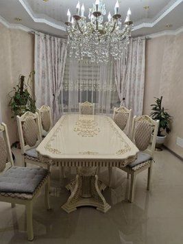 ➤Цена 45 774 грн UAH Купить Комплект стол Калин 250х100(+50х2) + стулья 6 шт белый ➤Белый ➤Комплект стол и стулья➤Еко➤3060СТ фото